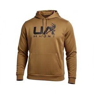 Under Armour Hunt Men Size XXL Hoodie Sweatshirt Pullover Brown